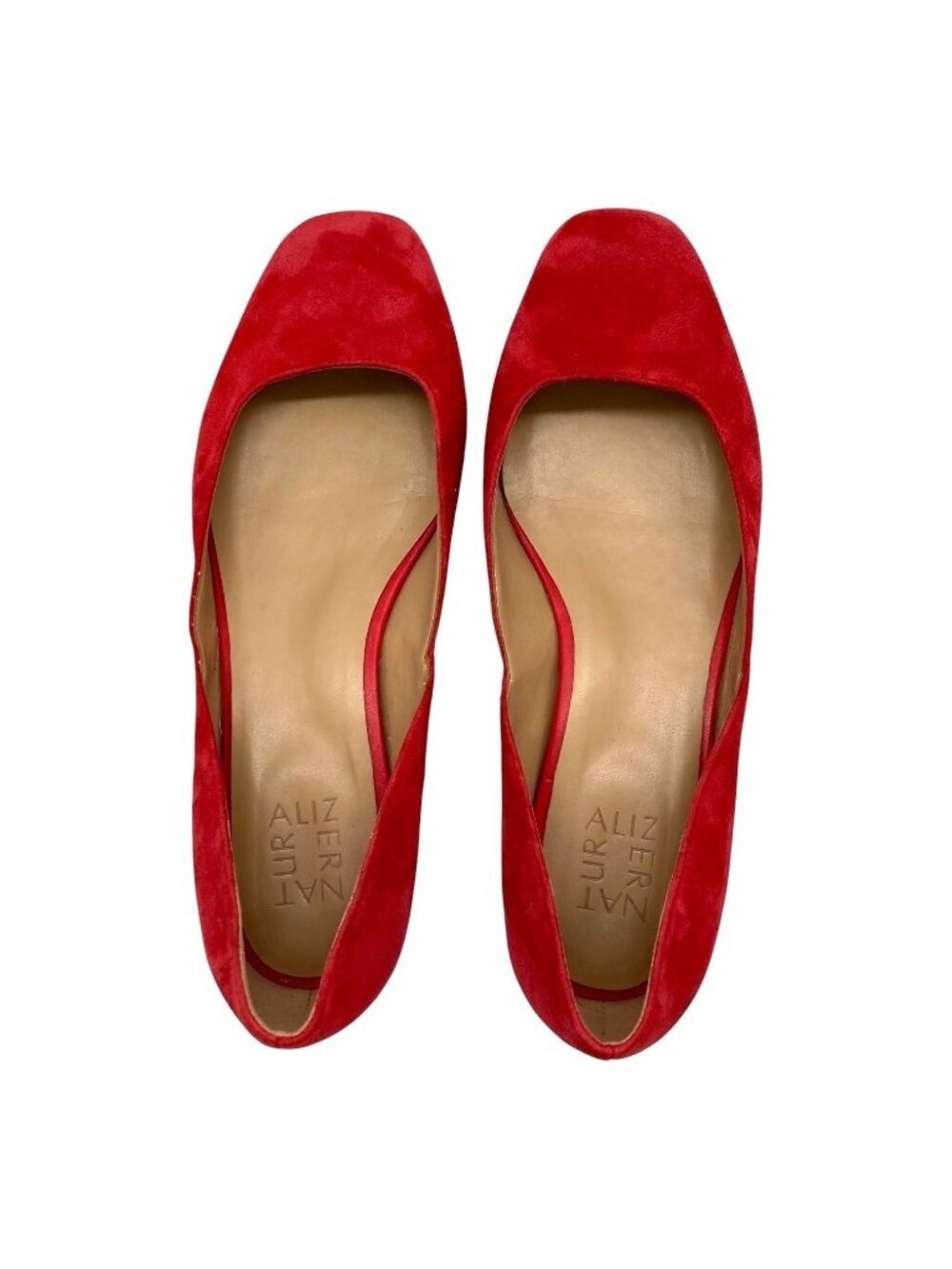 27 Edit by Naturalizer Cody Suede Ballet Flats 9W Slip On Square Toe Minimalist